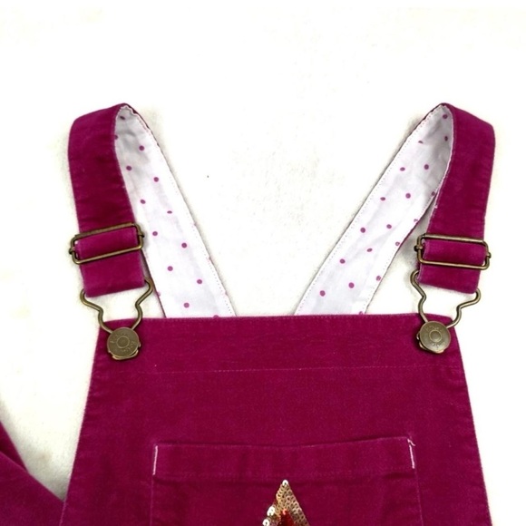 💖 Boden Pink Velvet Overalls | Girls 11–12Y | Sequin Star 💫 - Picture 2 of 8